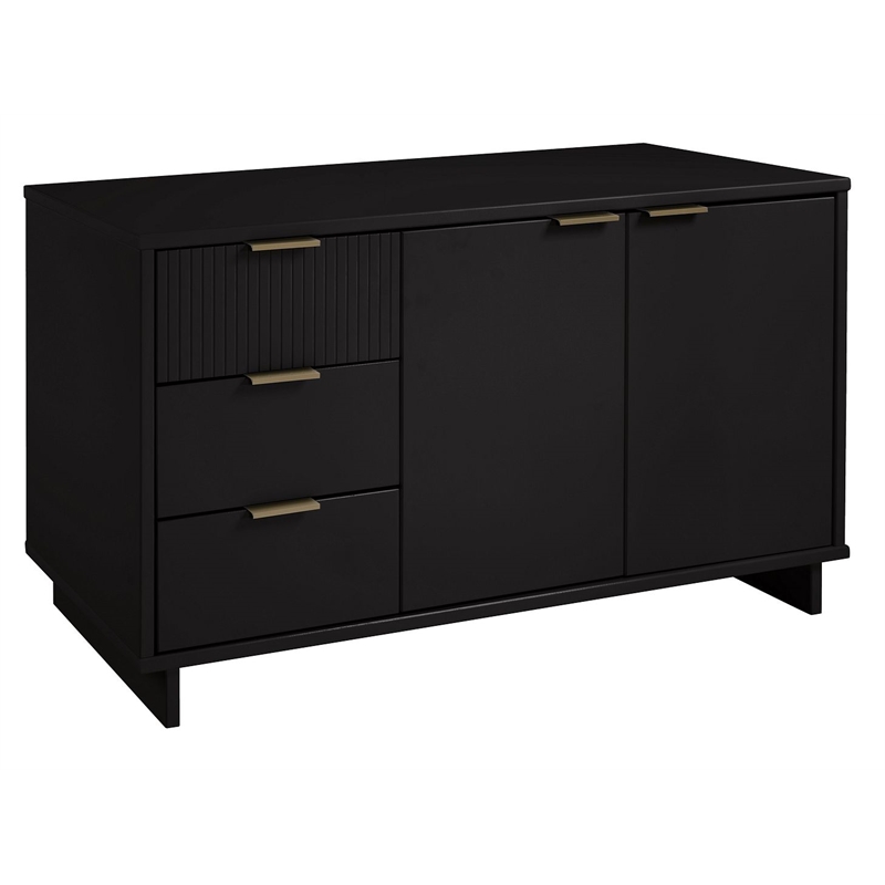 Manhattan Comfort Granville Engineered Wood Sideboard in Black