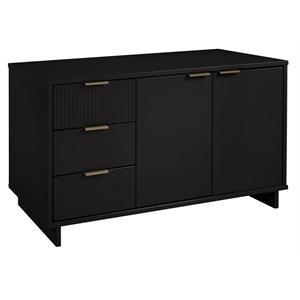 Manhattan Comfort Granville Engineered Wood Sideboard in Black