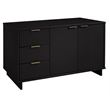 Manhattan Comfort Granville Engineered Wood Sideboard in Black
