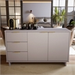 Manhattan Comfort Granville Engineered Wood Sideboard in Light Gray