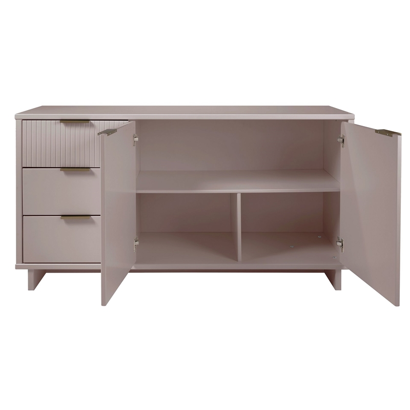 Manhattan Comfort Granville Engineered Wood Sideboard in Light Gray