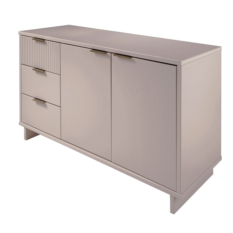 Manhattan Comfort Granville Engineered Wood Sideboard in Light Gray