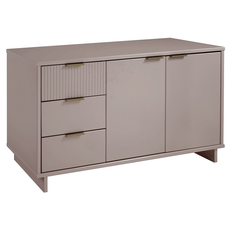 Manhattan Comfort Granville Engineered Wood Sideboard in Light Gray