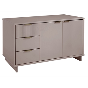 Manhattan Comfort Granville Engineered Wood Sideboard in Light Gray
