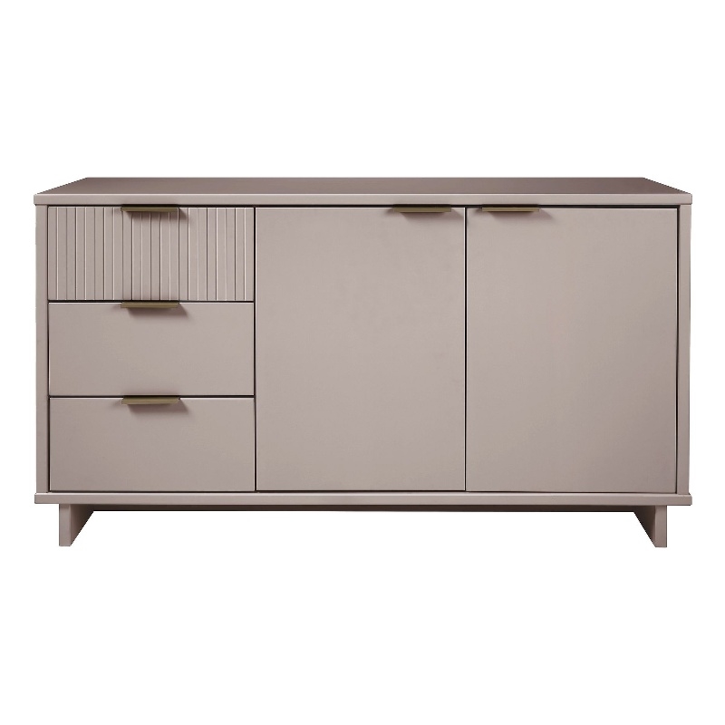 Manhattan Comfort Granville Engineered Wood Sideboard in Light Gray