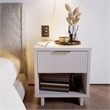 Manhattan Comfort Granville Engineered Wood Nightstand 1.0 in White