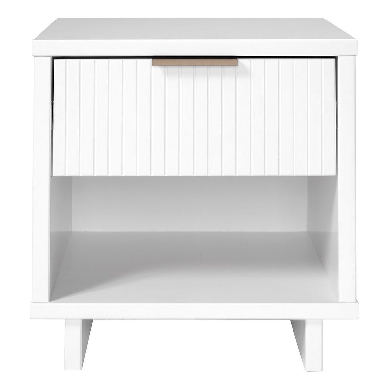Manhattan Comfort Granville Engineered Wood Nightstand 1.0 in White