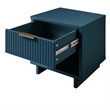 Manhattan Comfort Granville Engineered Wood Nightstand 1.0 in Midnight Blue