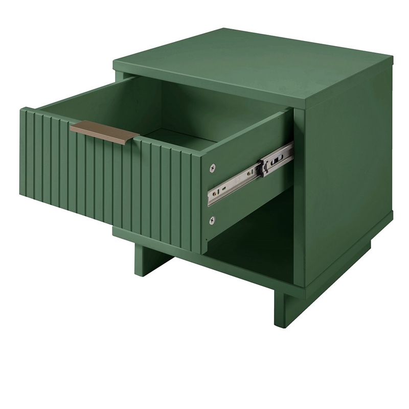 Manhattan Comfort Granville Engineered Wood Nightstand 1.0 in Sage Green