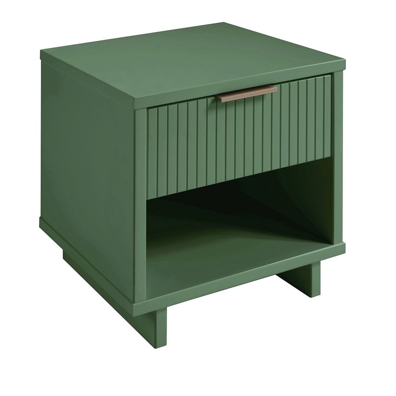 Manhattan Comfort Granville Engineered Wood Nightstand 1.0 in Sage Green