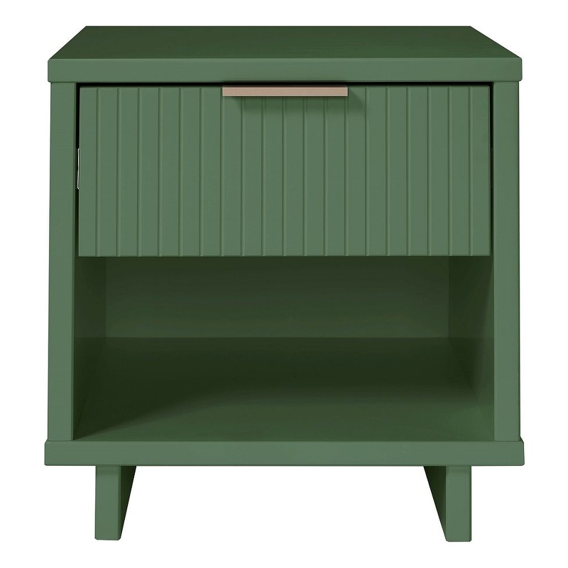 Manhattan Comfort Granville Engineered Wood Nightstand 1.0 in Sage Green