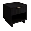Manhattan Comfort Granville Engineered Wood Nightstand 1.0 in Black