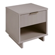 Manhattan Comfort Granville Engineered Wood Nightstand 1.0 in Light Gray