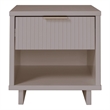 Manhattan Comfort Granville Engineered Wood Nightstand 1.0 in Light Gray