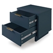 Manhattan Comfort Granville Engineered Wood Nightstand 2.0 in Midnight Blue