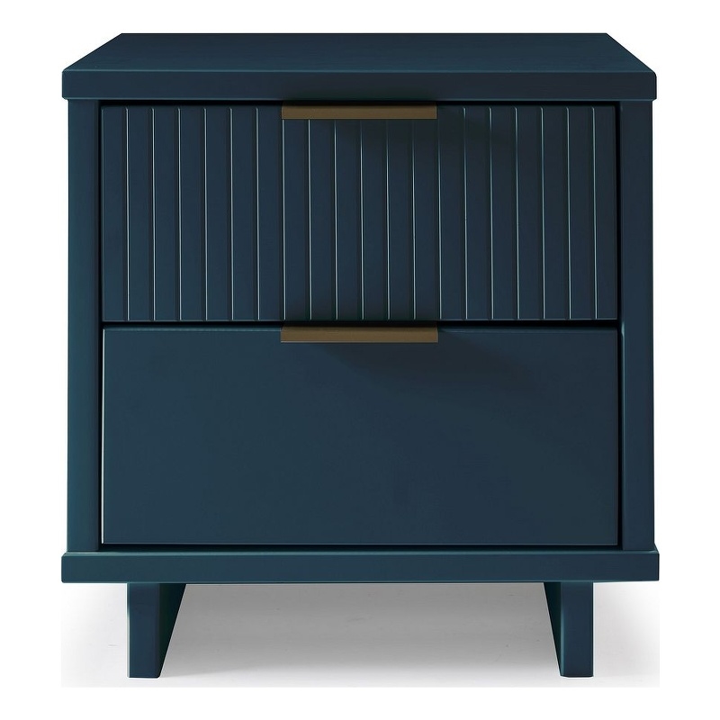 Manhattan Comfort Granville Engineered Wood Nightstand 2.0 in Midnight Blue