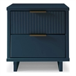 Manhattan Comfort Granville Engineered Wood Nightstand 2.0 in Midnight Blue