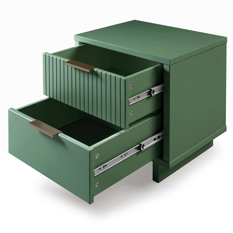 Manhattan Comfort Granville Engineered Wood Nightstand 2.0 in Sage Green