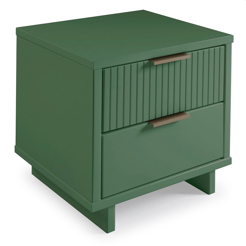 Manhattan Comfort Granville Engineered Wood Nightstand 2.0 in Sage Green