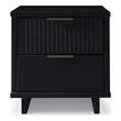 Manhattan Comfort Granville Engineered Wood Nightstand 2.0 in Black