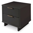 Manhattan Comfort Granville Engineered Wood Nightstand 2.0 in Dark Gray