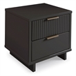 Manhattan Comfort Granville Engineered Wood Nightstand 2.0 in Dark Gray
