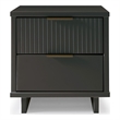 Manhattan Comfort Granville Engineered Wood Nightstand 2.0 in Dark Gray
