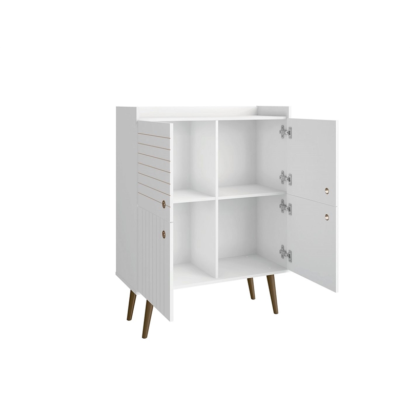 Manhattan Comfort Bogart Engineered Wood Accent Cabinet in White