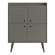 Manhattan Comfort Bogart Engineered Wood Accent Cabinet in Gray