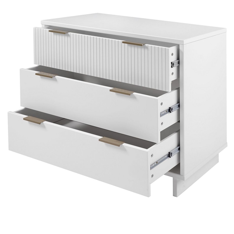 Manhattan Comfort Granville Standard Engineered Wood Dresser in White