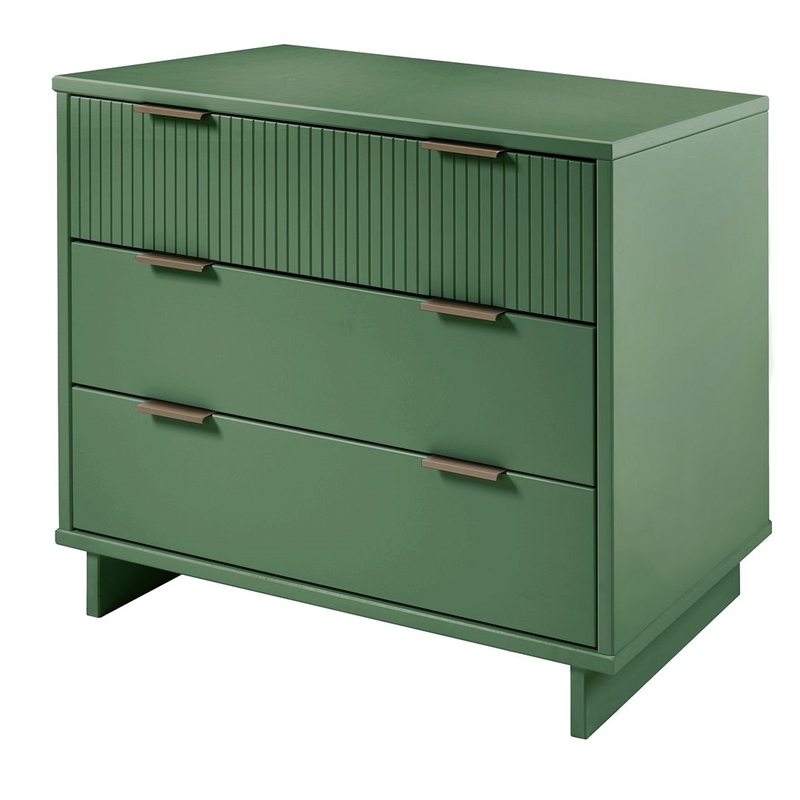 Manhattan Comfort Granville Standard Engineered Wood Dresser in Sage Green