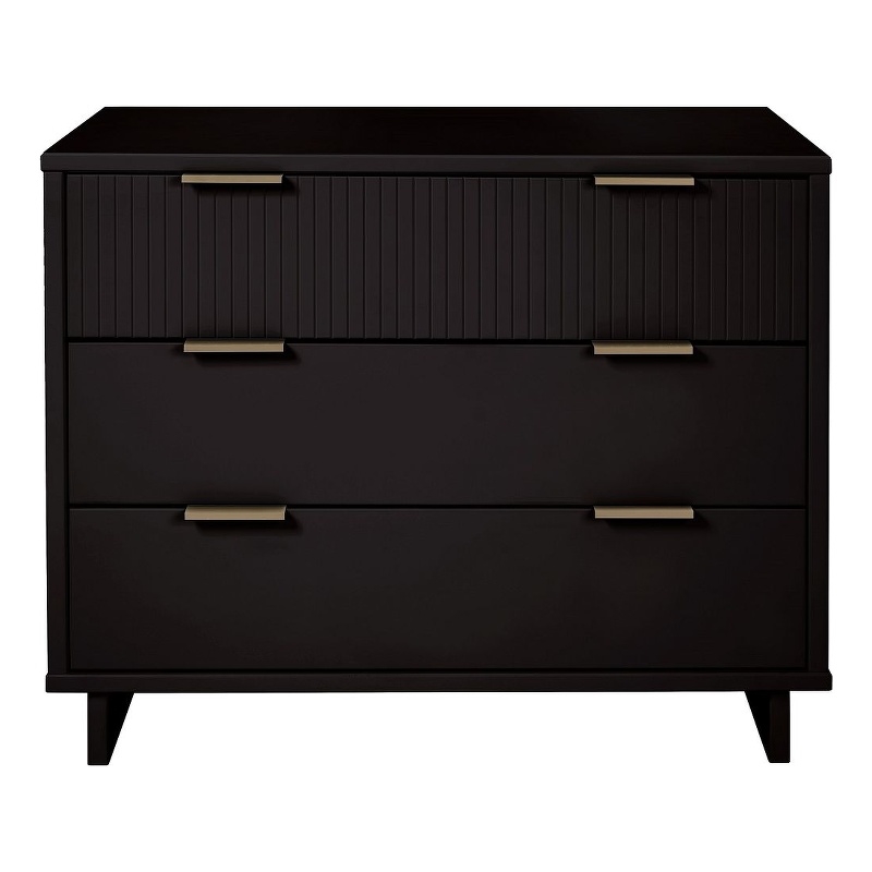 Manhattan Comfort Granville Standard Engineered Wood Dresser in Black