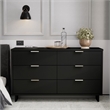 Manhattan Comfort Granville Engineered Wood Double Dresser in Black