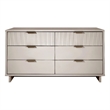 Manhattan Comfort Granville Engineered Wood Double Dresser in Light Gray