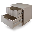 Manhattan Comfort Granville Engineered Wood Nightstand 2.0 in Light Gray