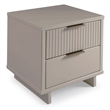 Manhattan Comfort Granville Engineered Wood Nightstand 2.0 in Light Gray