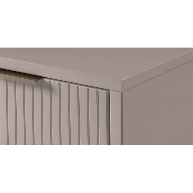 Manhattan Comfort Granville Engineered Wood Nightstand 2.0 in Light Gray