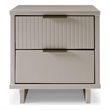 Manhattan Comfort Granville Engineered Wood Nightstand 2.0 in Light Gray