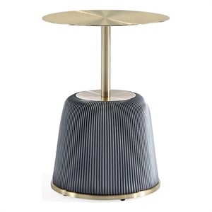 Manhattan Comfort Anderson End Table 1.0 with Steel Frame in Gray