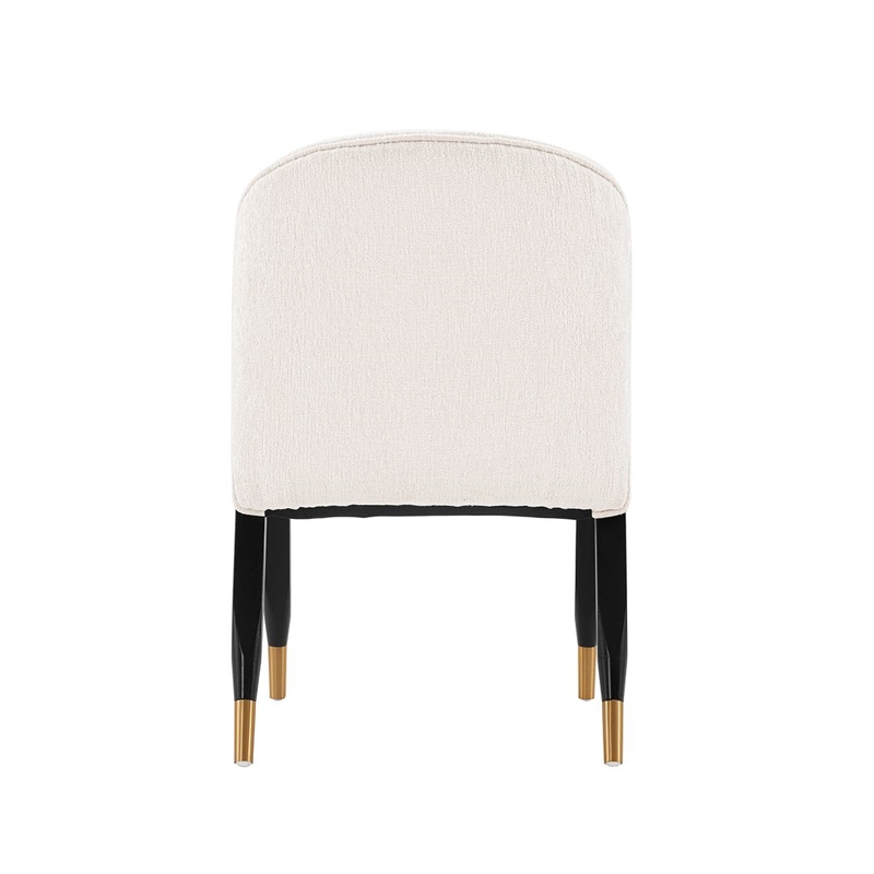 Manhattan Comfort Ola Dining Chair with Solid Wood Frame in Cream