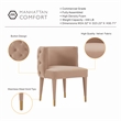Manhattan Comfort Maya Dining Chair with Solid Wood Frame in Cream