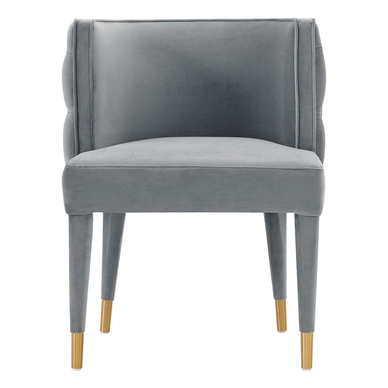 Manhattan Comfort Maya Dining Chair with Solid Wood Frame in Gray