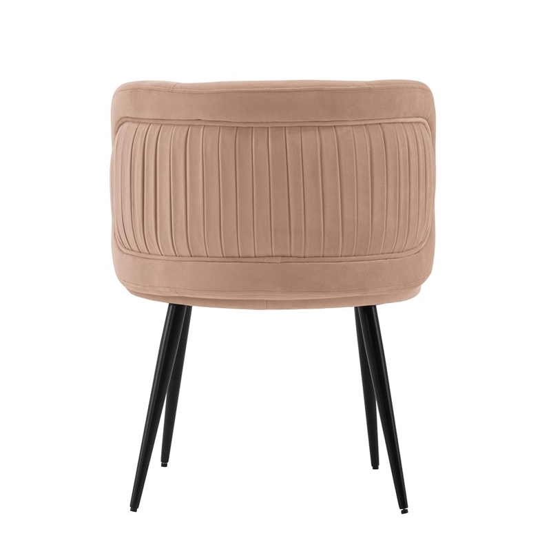 Manhattan Comfort Kaya Dining Chair with Solid Wood Frame in Cream