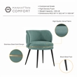 Manhattan Comfort Kaya Dining Chair with Solid Wood Frame in Mint Green