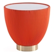 Manhattan Comfort Anderson End Table 2.0 with Steel Frame in Orange