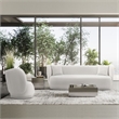 Siri 2 Piece Sofa and Accent Chair Set with Solid Wood Frame in Cream