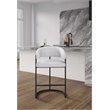 Manhattan Comfort Augusta Counter Stool with Metal Base in White