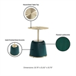 Anderson Coffee Table & End Table 1.0 with Steel Frame in Green - Set of 2