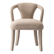 Manhattan Comfort Palmer Dining Armchair with Solid Wood Frame in Gold Dust