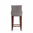 Manhattan Comfort Shubert Barstool with Solid Wood Frame in Dark Taupe